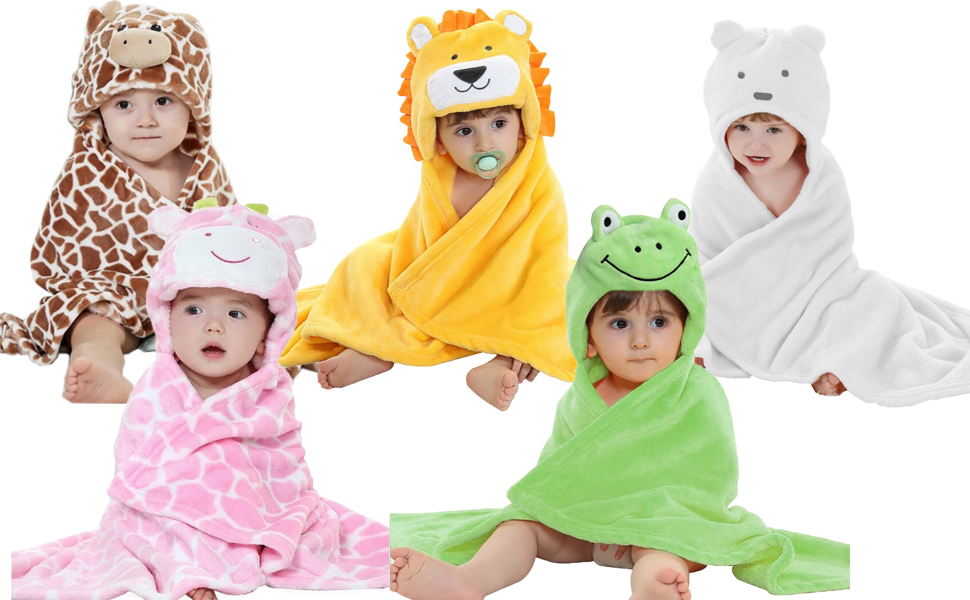 kid hooded baht towel blanket