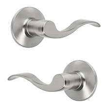 dynasty hardware fixed door levers handles inactive closet satin nickel