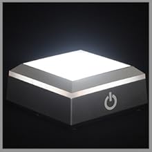 battery operated square platform acrylic plate led light up base led display base crystal base light