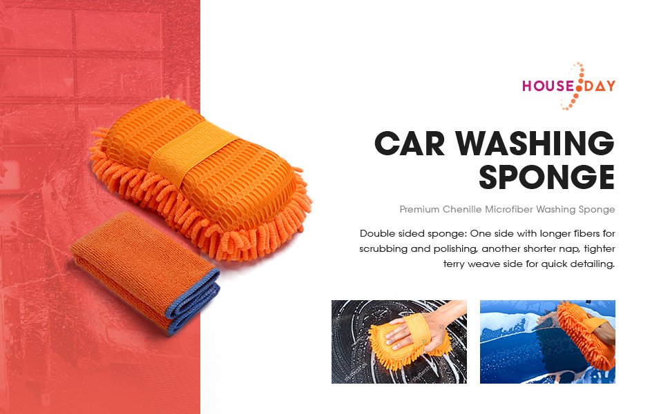 Ultimate Chenille Microfiber Car Wash Sponge Automobile
