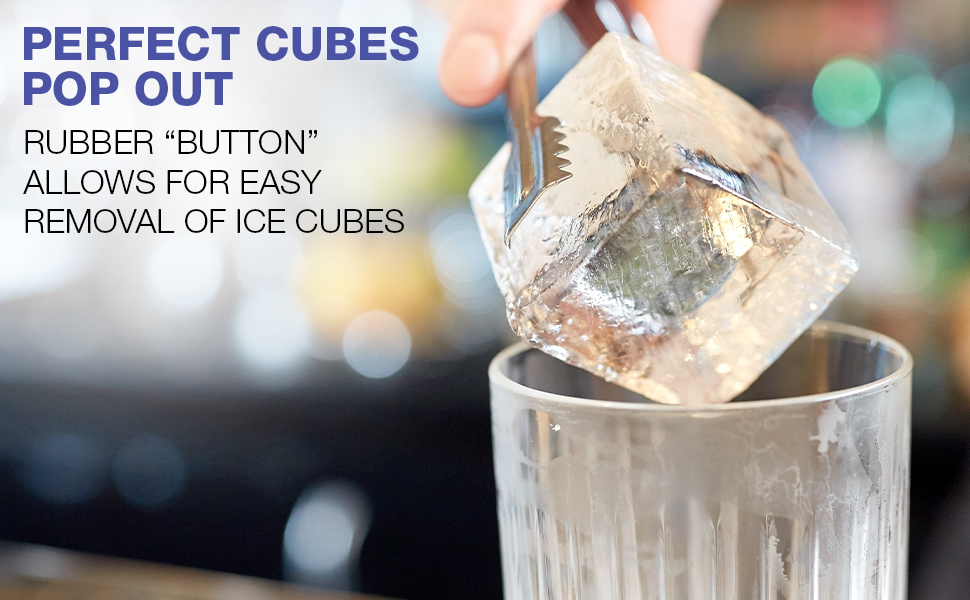 Clear Big Ice Cube Maker Silicone Mold Trays Makes 4 Large Crystal