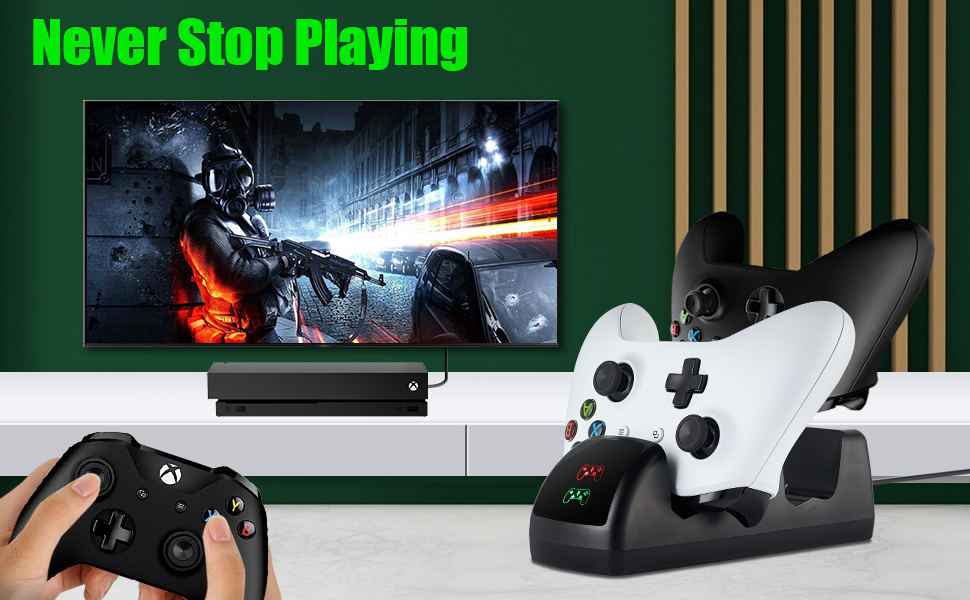 Controller Charger only for Xbox One, Rechargeable Battery Pack Kit