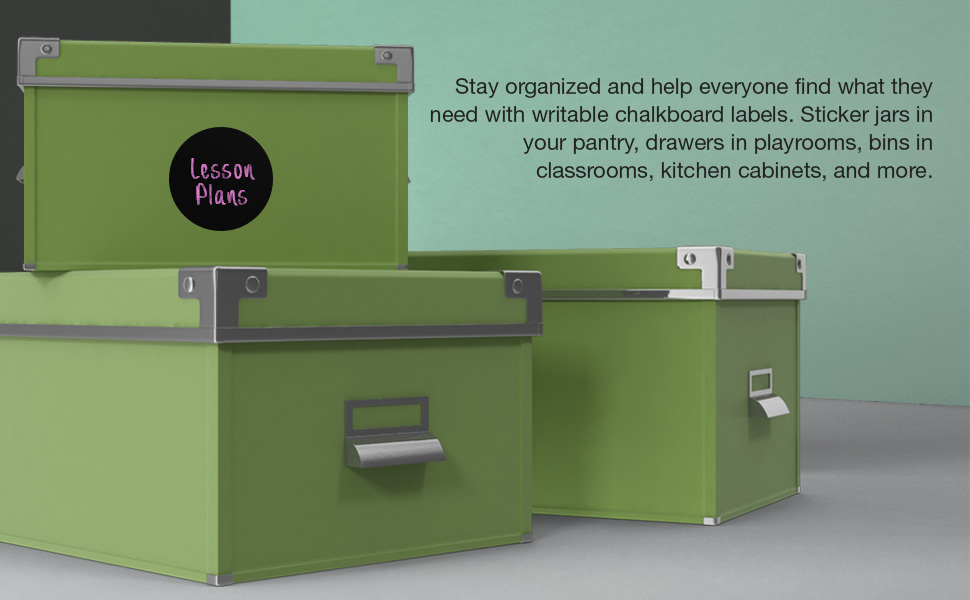 Round Chalkboard Stickers Pack of 200 Stickers, 10