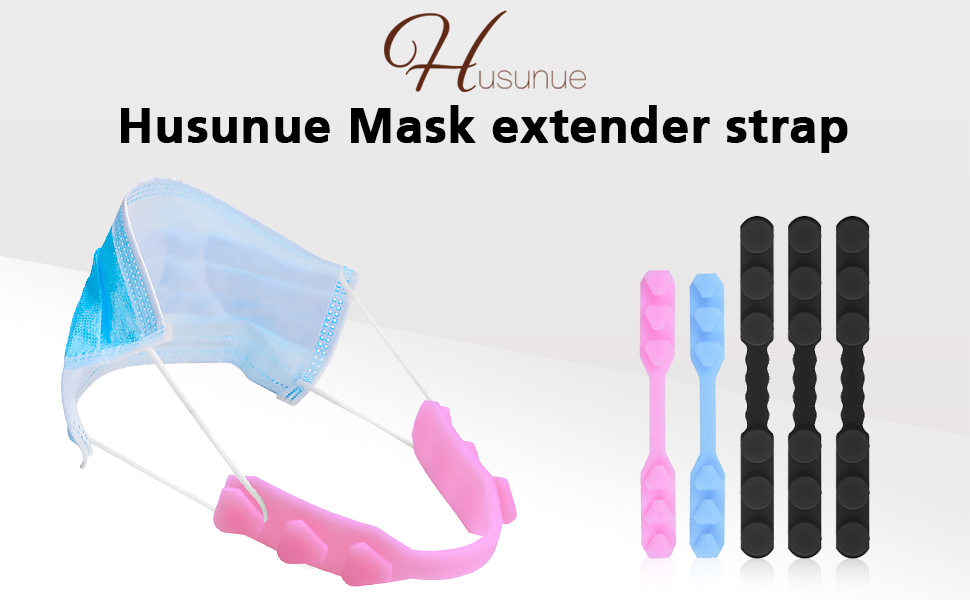 [5 Pcs] Strap Mask Extender, 3 Gears Adjustable Soft Silicone Mask Hook Strap Buckle