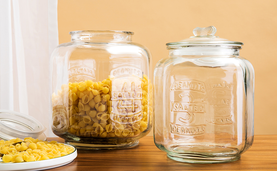 Diamond Star Glass Storage Jar Wide Mouth Canning Jar Large Candy Jar Kitchen