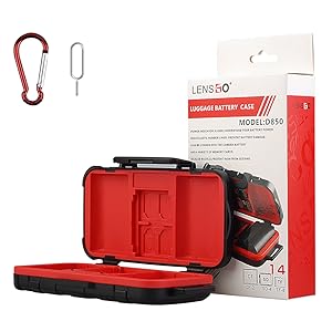  Camera Battery Memory Card Case,