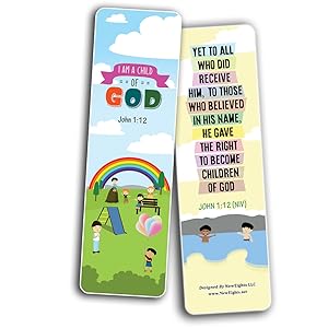 Biblical Affirmations Bookmarks Cards for Kids  Series 2