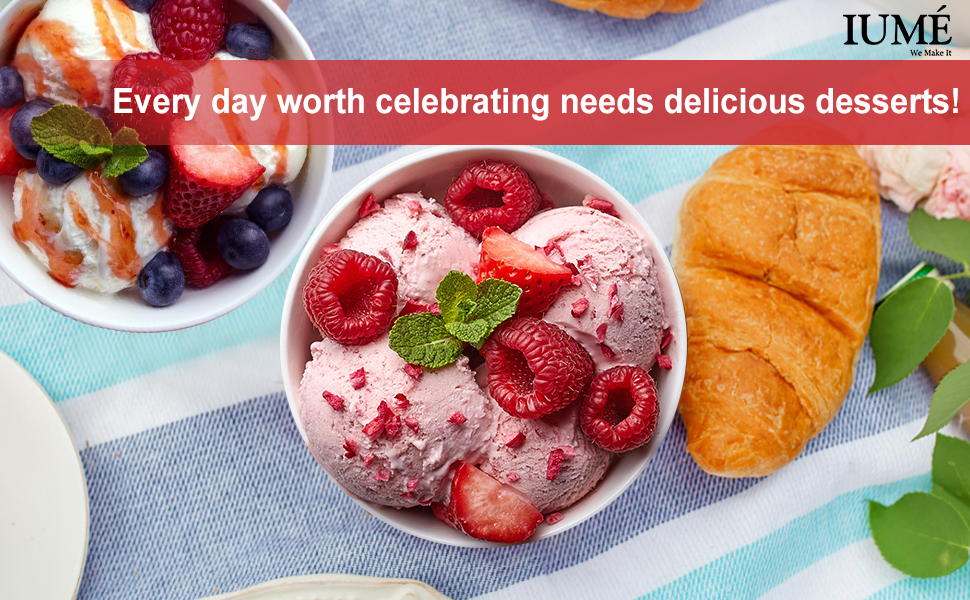 Ice Cream Storage Containers Tubs with Lids 2Pack 1 Quart Red Round