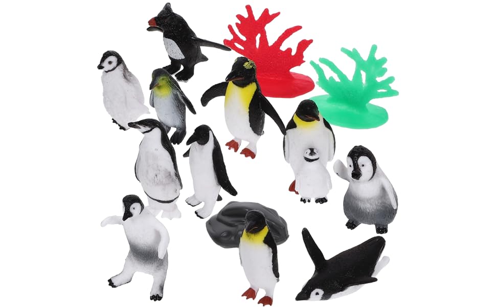 Amazon.co.jp: HONMEET ミニチュアペンギン置物セット 動物愛好
