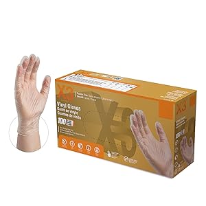 X3 Clear Vinyl 3 Mil Industrial Disposable Gloves