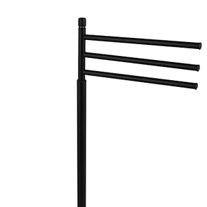 MSV TOALLERO 3 Brazos EN Negro Mate : Amazon.es: Hogar y cocina