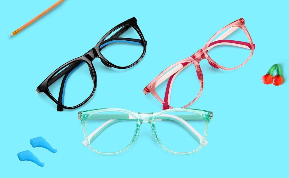kids blue light glasses boys girls blue light blocking glasses non prescription fake glasses frame
