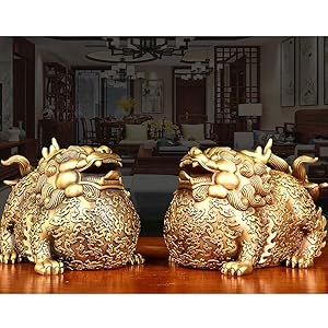 Amazon.co.jp: LIN-WELL 貔貅 ヒキュウ 雄雌セット 一対 2体