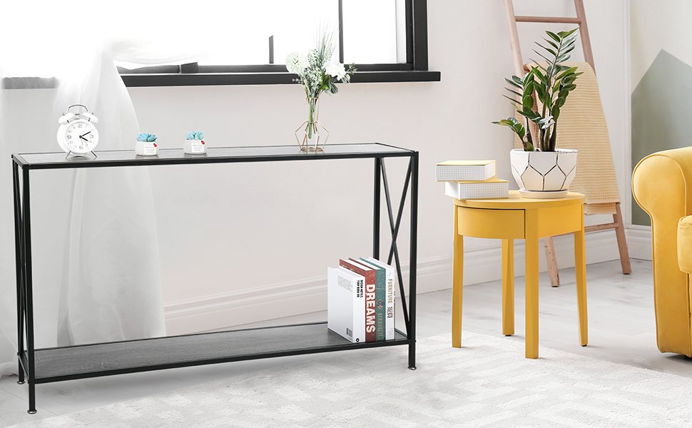 Guyanee Thin Console Table for Living Room, Entryway