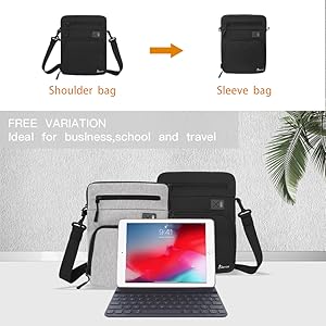 Tablet Shoulder Messenger Bag Sleeve 10.9 iPad Air Smart Keyboard Folio 10.5" 10.1" Galaxy Tab