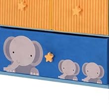 Our dresser for kids has removable fabric drawers