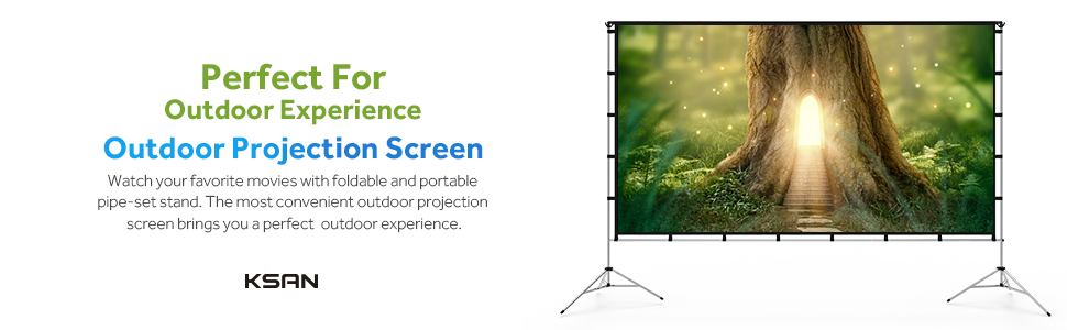 KSAN outdoor projector wall