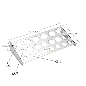 size for Tattoo Pigment Caps Holder