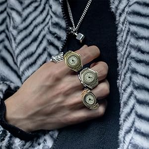 メタルリング　指時計　ヴィンテージ 新品 指用 ヴィンテージ メモリなし 指時計 指輪 時計 シンプル