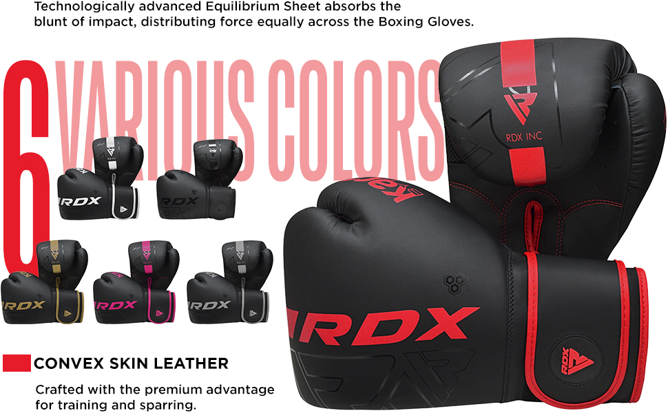 RDX Boxing Gloves Sparring and Muay Thai Maya Hide Leather, Kara Patent Pending Training Mitt