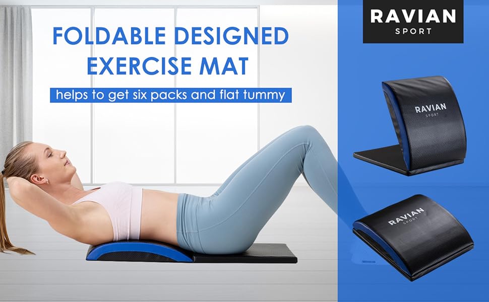 RAVIAN Sit Up Pad Fitness Mat Waist Abdominal and Core Trainer for Full Range of Motion ab