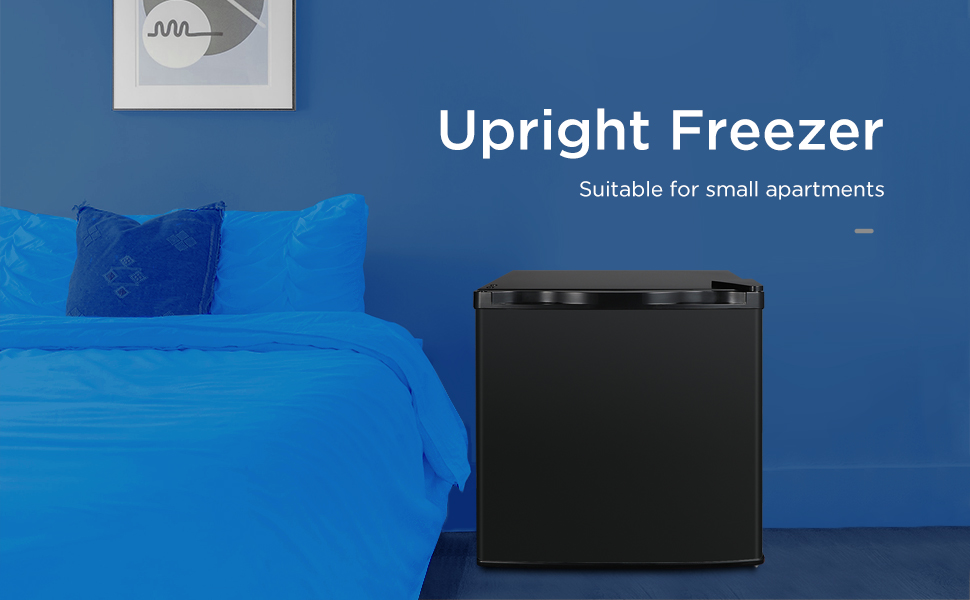 ADT 1.1 Cu.ft Upright Freezer with Compact Reversible