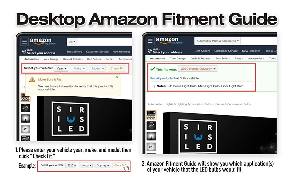 desktop amazon fitment guide
