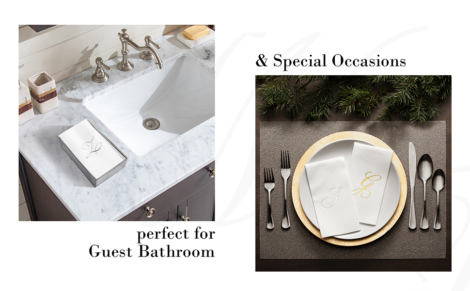 monogrammed disposable hand towels for bathroom