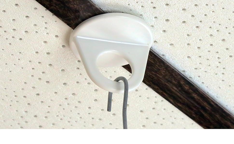 Drop Ceiling Clips, Plastic Ceiling Hooks, Pack of 100