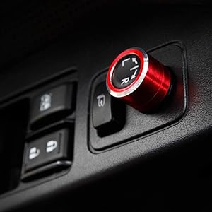 Red Anodized Aluminum Side Mirror Adjustment Button Knob Cover For Subaru