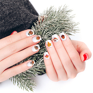 Thanksgiving fall nail stickers decals for nails art  water transfer
