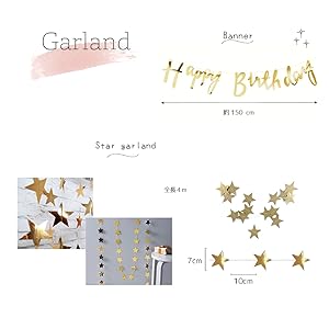 Amazon.co.jp: Hanamei 誕生日 飾り付け 装飾 バースデー