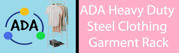 ADA Heavy Duty Steel Clothing Garment Rack with 2 with Bottom Shelves Freestanding Clothes