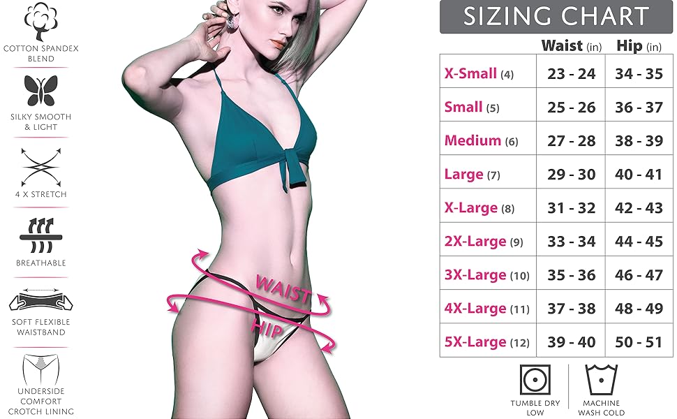 Sexy Basics Sizing Chart