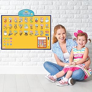 educational learning interactive poster toy letters numbers music sound game toddlers kids