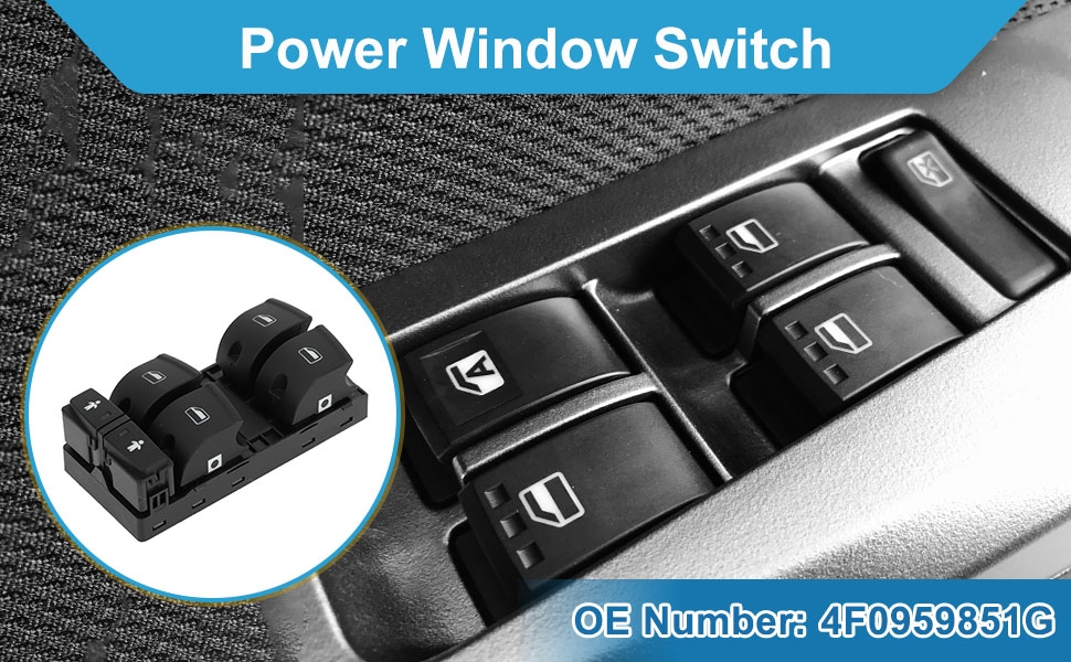 DKAEUK VWWS018 Window Switch White Light Fit For Atlas E-Golf Golf