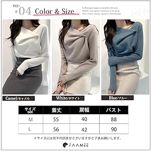 Asymmetrical Design Knit Decollete, White, Beige, Blue, White, Winter Clothes, Winter, Winter, Spring, Spring, Long Sleeves, Long Sleeve