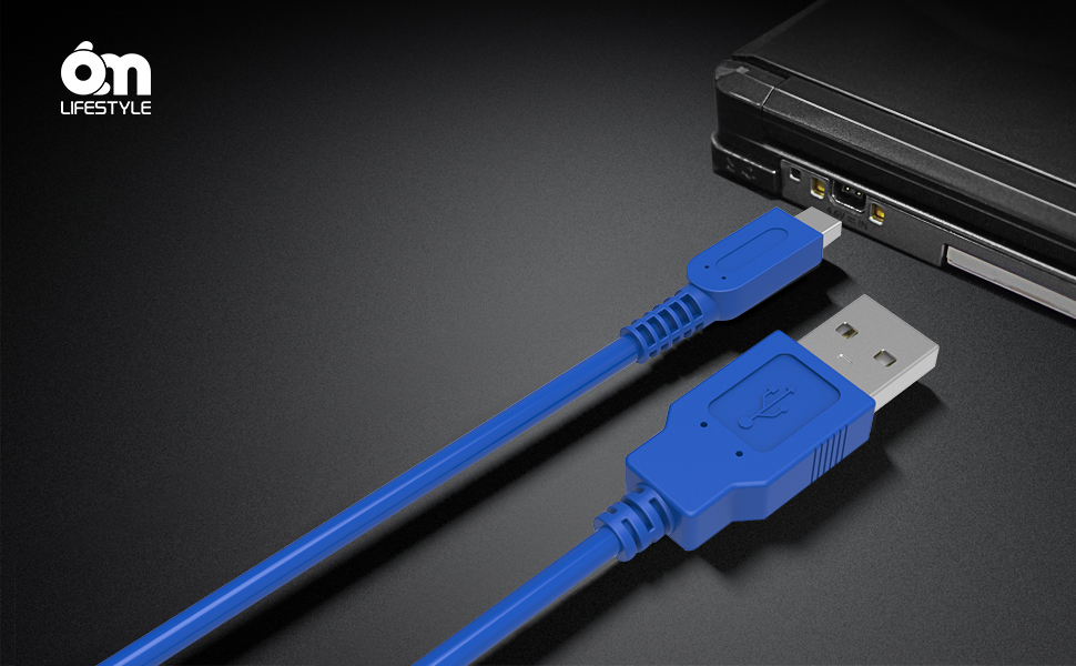 [2 Pack] 5FT 3DS USB Charger Cable Charging Cord Blue, Power Charging Cable for Nintendo 2DS