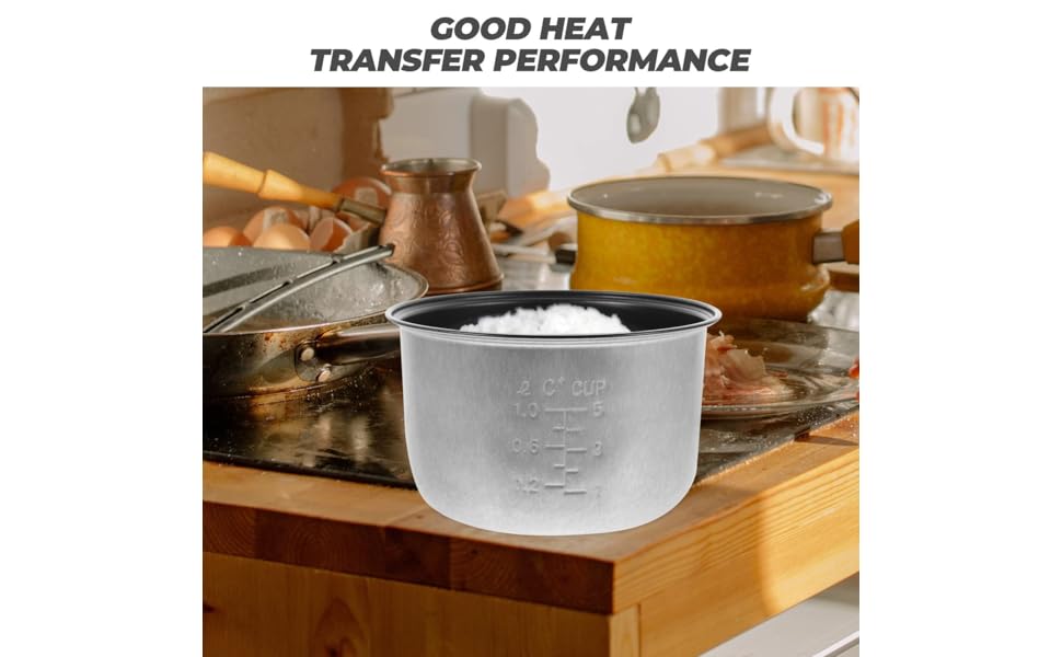 Aroma Rice Cooker 3Qt Rice Cooker Inner Pot - 8.3x4.5in