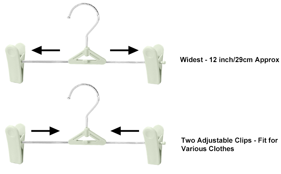 Skirt Hangers with Clips Pant Hangers with Clips Stackable Slim Plastic Pants