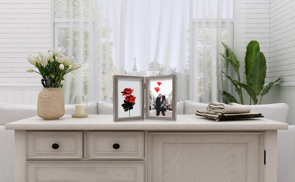 Afuly 5x7 Picture Frame Double Hinged Photo Frames