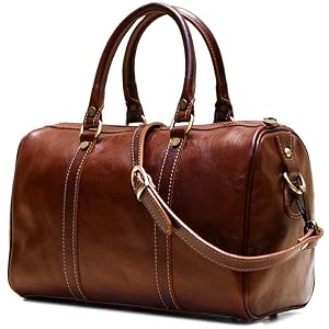 Floto Boston Bag Leather Women's Handbag w/Crossbody Strap