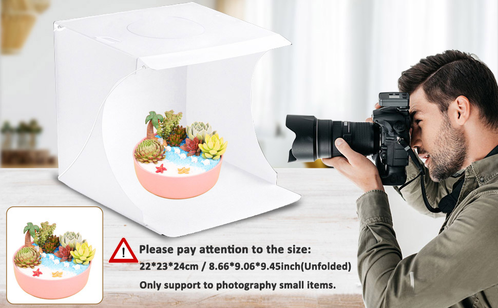 lightbox Photography, DUCLUS Mini Photo Studio Light Box with 40pcs LED