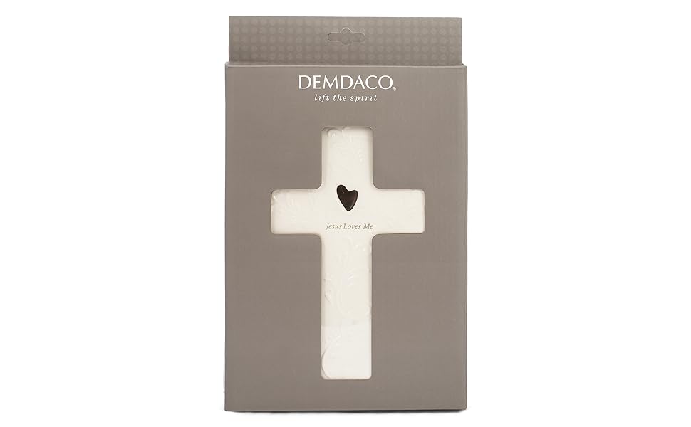 DEMDACO Jesus Loves Me Filigree Heart 7 x 4 Ceramic