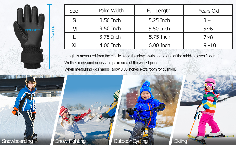 winter gloves for kids boys girls 