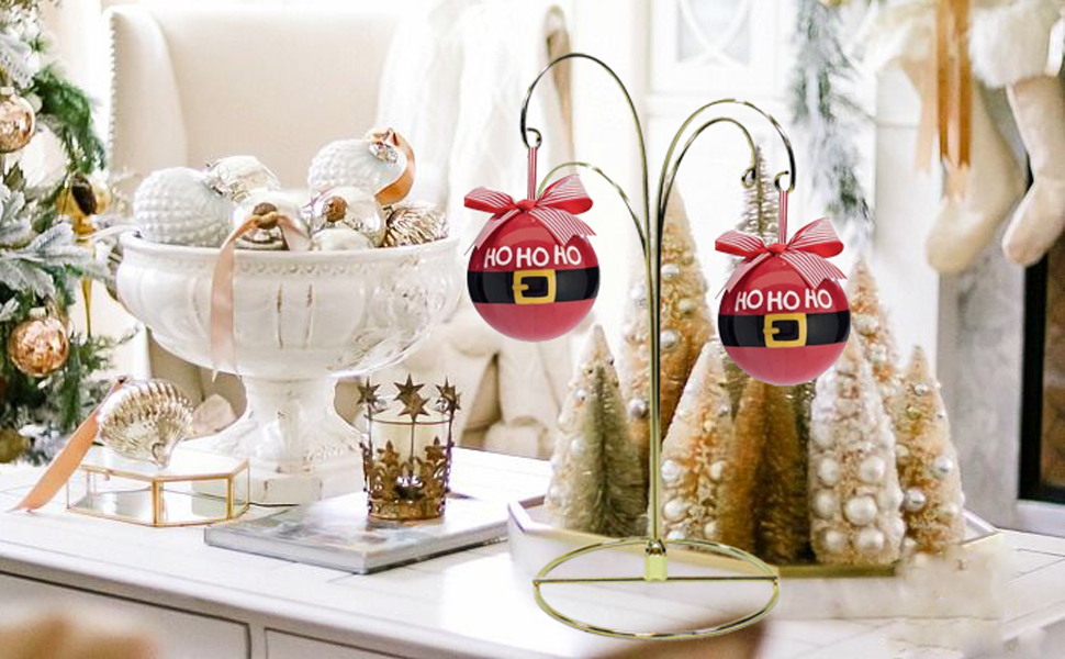 HOHIYA Ornament Display Stand Holder Christmas Hanger Hook Dog Cat Glass Ball Bauble