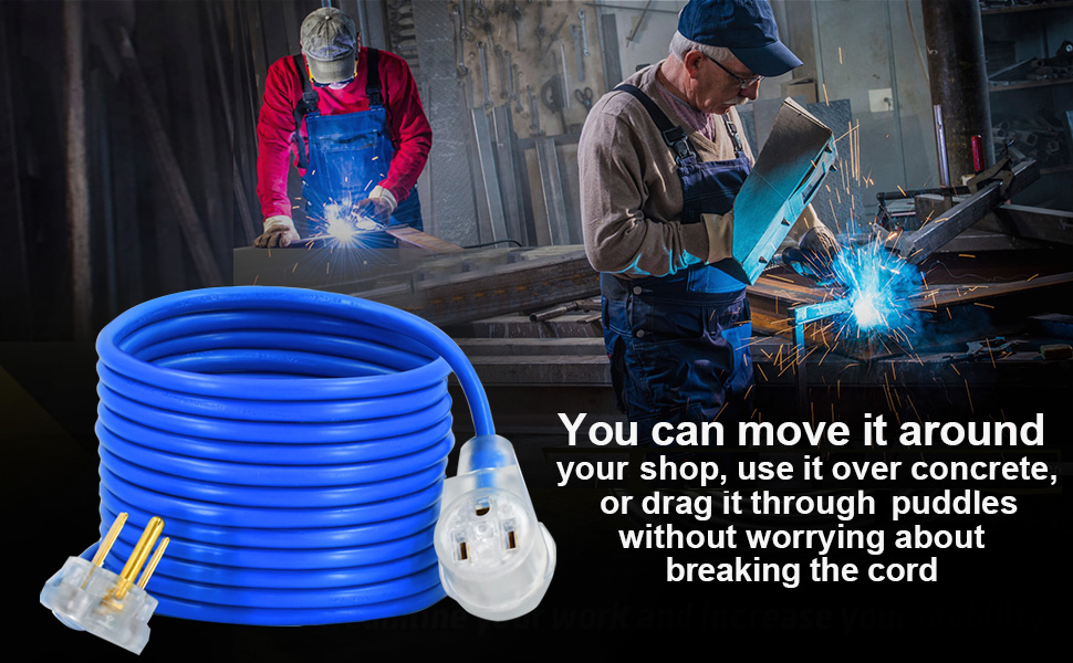 HZXVOGEN Power Extension Cord Welder Extension Adapter 23FT 650R Female 650P Male Prong Heavy