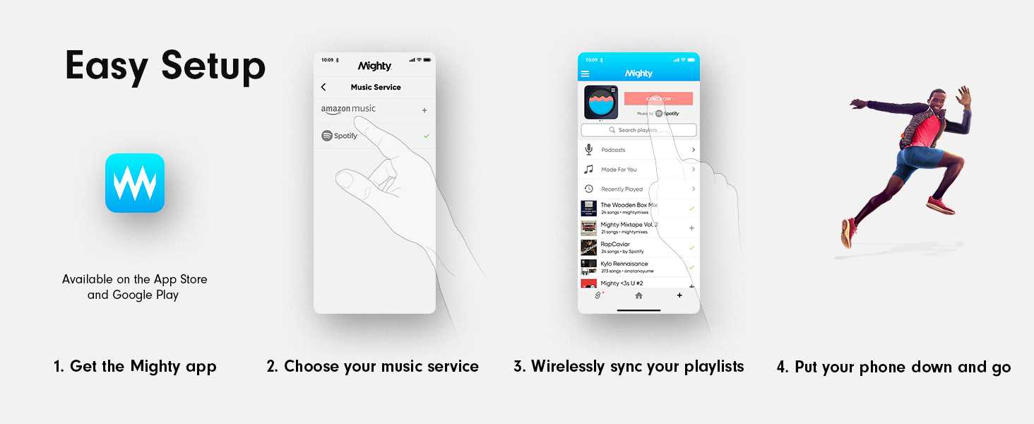 Mighty Vibe Spotify and Amazon Music Player Bluetooth & Wired