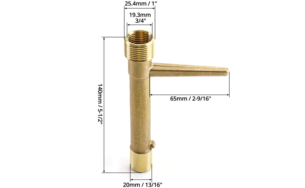 QWORK Brass Quick Coupler Key Pack of 2, 3/4" Compatible