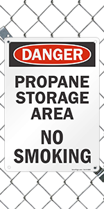 Danger Propane Storage Area